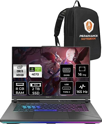 ASUS ROG Strix G16 N3088 16 inç Intel Core i9 14900HX 8 GB 2 TB SSD NVIDIA GeForce RTX 4070 FreeDOS