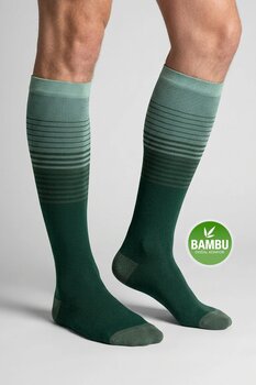 Go With Bambu Yeşil Renkli Dikişsiz Diz Boyu 15-20 Mm Hg Basınçlı Kompresyon Erkek Kadın Çorap 3590 43-46 Beden