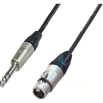 Larkin Klotz & Neutrik Xlr Dişi - 1/4'' Trs Stereo Jack Profesyonel Balanslı Kablo Siyah - 5 Metre