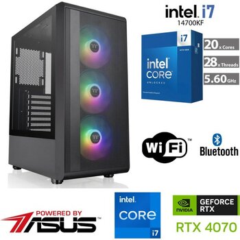 Asus 12 GB Rtx 4070 – Gaming Pc Ddr5 – Intel Core I7 14700KF – 32 GB Ddr5 Ram – 1 Tb M.2 SSD – Sıvı Sogutmalı - İ7-4070-32