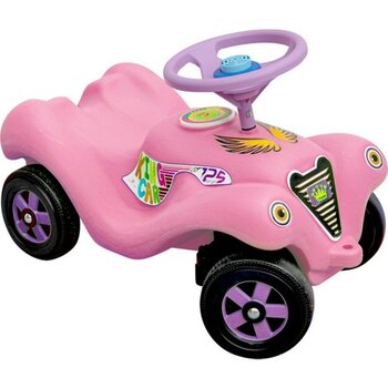 Bahçe Oyuncak İlk Arabam - 12+ Ay Bebek ve Çocuk Binek Araba | Sessiz Tekerlekli, Ergonomik Gövde, Güvenli Sürüş - Pembe