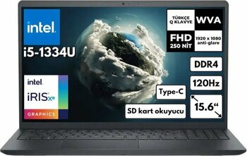 Dell Inspiron 3530 Intel Core i5-1334U 16 GB RAM 1 TB SSD 15,6 inç 1920x1080 Windows 11 Pro Notebook