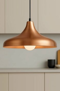 Lambadar Aura Metal Tekli Bakır Sarkıt Avize Retro Rustik Model Modern Endüstriyel Mufak Hol Cafe Salon Avize