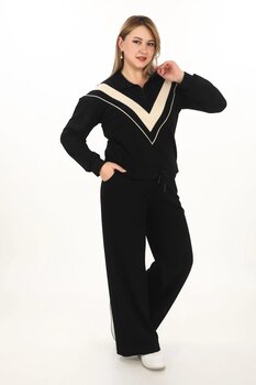 zitex Yarım Fermuar Beli Ayarlanabilir Lastikli Modal Kumaş Eşofman Takımı 3XL Beden