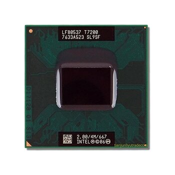 Intel Core 2 Duo T7200, 2 Ghz, Soket 478, 4 MB Önbellek, 667 Mhz, Intel Core 2 Duo T7000 Serisi, Işlemci, Cpu, Bilgisayar_işlemcisi