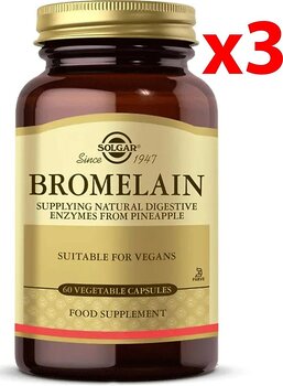 Solgar Bromelain 150 mg 60 Kapsül 3'lü