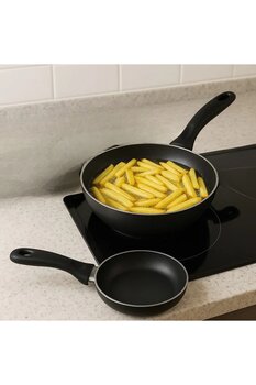 Zeflon Teflon 3 Lü Tava Seti (24-20-16 CM) Siyah