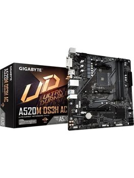 Gıgabyte A520m-Ds3h Ddr4 M2 Pcıe Nvme Hdmı Dvı Dp Pcıe 16X V3.0 Am4 Matx