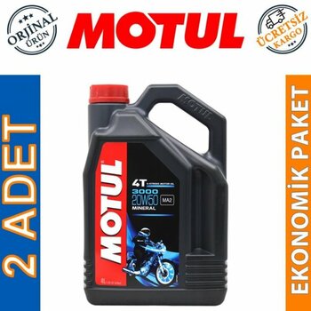 Motul 3000 20W-50 4T 4 Lt 4 Zamanlı Motosiklet Motor Yağı (2 Adet)