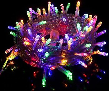 Robeve 10 Metre 100 Ledli Fişli LED Işık RGB Karışık Renk Yılbaşı Led Işık Dekor Lambası Yılbaşı Ağacı Işığı Organizasyon LED Işık Düğün Nişan Kına Organizasyon Işığı Yılbaşı Led Işığı