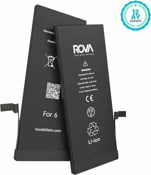 ROVA Iphone 6 Batarya Pil Güçlendirilmiş 2510mah 1 Yıl Garantili