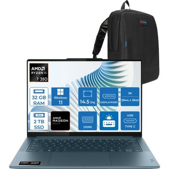 Lenovo Yoga Pro 7 14AKP10  Amd Ryzen Aı 7 350 32GB Ram 2tb SSD 14.5" 3k (2944X1840) OLED 1000NITS WIN11PRO Taşınabilir Bilgisayar YG83KG000GTRP04+Z...