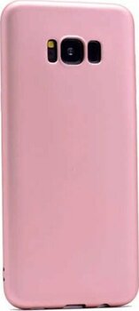 Noktaks - Samsung Galaxy Uyumlu S8 - Kılıf Mat Renkli Esnek Premier Silikon Kapak - Rose Gold Sadece Kılıf
