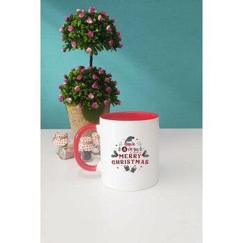 Merry Christmas Yılbaşı Hediyesi Kupa Bardak Kırmızı - 1 Adet - 300 ml