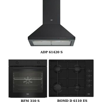 Beko Siyah Ankastre Set (Adp 61420 S + Bomd D 6110 Es + Bfm 310 S)