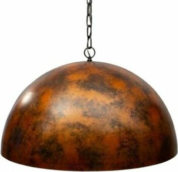 Mylights  Retro  Rustik Metal Sarkıt Vintage Bakır Eskitme Zincirli Avize 40 cm En - Ahşap - 1