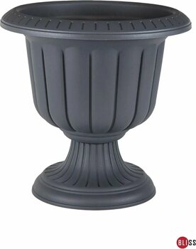 Serinova Nergis Saksı 6 Litre Antrasit Ayaklı Plastik Çiçek Saksısı