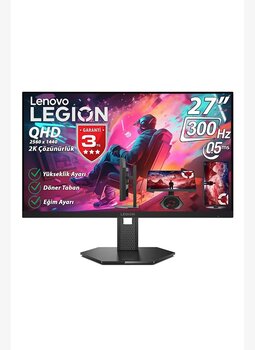 Lenovo Legion 27Q-11 27" 0.5ms 300Hz (2xHDMI-DP) Pivot QHD 2560x1440 IPS WLED Monitör 67D3GAC1TK BEDENSIZ 15898796
