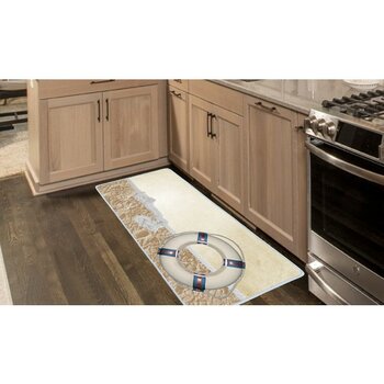 Colorix Kaymaz Deri Taban Tezgah Önü Mutfak Paspası 75 x 150 cm No: 583 - Renkli