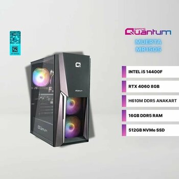 Quantum Gaming Muerta Mr1505 I5-14400f 16 Gb 512 Gb Nvme Ssd 8 Gb Rtx4060 Free Dos Masaüstü Oyuncu Bilgisayarı
