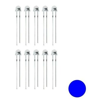 4.8mm Mavi Mantar LED Paketi - 10 Adet - 1 Adet