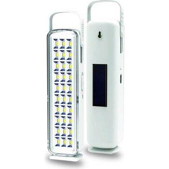 30 Ledli Solar Işıldak, 6500 Kelvin Beyaz Işık, Şarj Edilebilir 2000MAH Batarya, Taşınabilir ve Asılabilir Kampçı Lambası - 206489