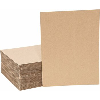 Kraft 70x100cm 3mm+6mm Oluklu Mukavva Karton 10'lu Paket Ödev Kartonu - Proje Kartonu