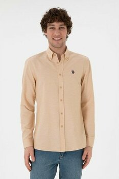 U.s. Polo Assn. Erkek Camel Gömlek Basic 50306338-VR015 - M