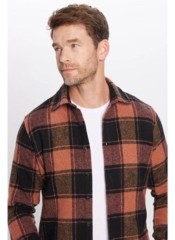Erkek Slim Fit Dar Kesim Oduncu Kareli Kışlık Gömlek XL 15417838