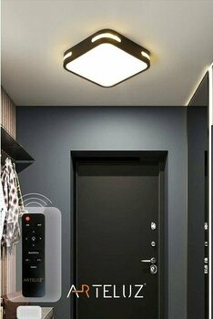 Arteluz Kare Model Modern Plafonyer Avize - Siyah - 30X30 CM