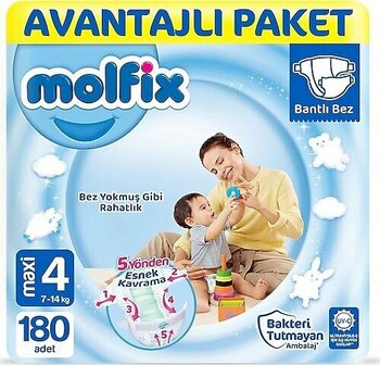 Molfix Maxi No:4 180'li Bebek Bezi
