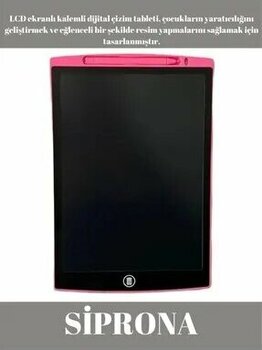 Siprona Lcd Ekranlı Kalemli Dijital Çizim Tableti Yazı Tahtası 8,5 Inç