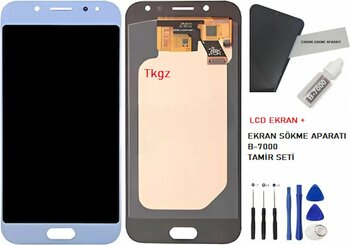 Samsung Galaxy J5 Pro - Sm-J530f Lcd Ekran Dokunmatik Orijinal Kalite Mavi + B-7000 + Tamir Seti
