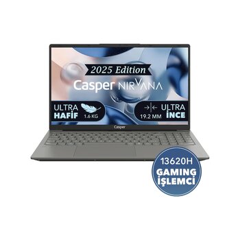 Casper Nirvana X600.1362-bx00r-g-f I7-13620h 16 Gb 2 Tb Nvme Ssd 15.6" W11p Dizüstü Bilgisayar