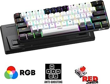 Sarftech T60 V2 WB RGB Türkçe Q Red Switch Oyuncu Gaming Klavye 61 Tuş Gaming Oyuncu Klavyesi