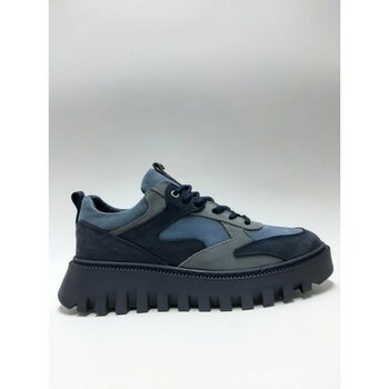 John Richardo Hakiki Deri Nubuk Bağcıklı Kalın Taban Lacivert Geniş Kalıp Sneaker Erkek Ayakkabı C-7234042JRCJRDO - 40