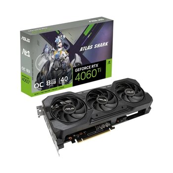 Asus Atlas Shark-Ats-Rtx4060tı-O8g-V2-Gamıng-Nvıdıa-Geforce-Rtx 4060 Tı-8G-8Gb Gddr6-128Bıt-2610Mhz-Oc-Hdmı-3Xdp-Dlss3 Ekran Kartı