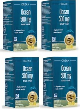 Ocean Omega 3 Balık Yağı 500 mg 60 Kapsül 4 Adet