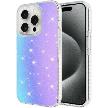 iPhone 15 Pro Max Uyumlu Parlak Renk Geçişli Scks Velle Kapak-Beyaz - Beyaz