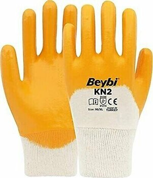 Beybi Kn2 10 Numara Pamuk Nitril İş Eldiveni