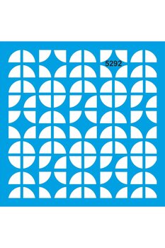 StencilSepeti Geometrik Desen - Stencil Boyama Şablonu 40x40