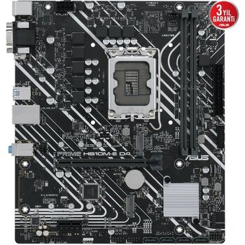 Asus Prime H610M-E D4 Ddr4 3200(OC) VGA HDMI Dp M.2 Matx 1700P