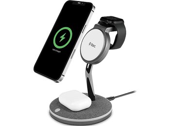 Ttec Aircharger Trio M Magsafe Uyumlu 3Ü1 Arada Iphone + Apple Watch + Airpods Kablosuz Hızlı Şarj Standı Gri