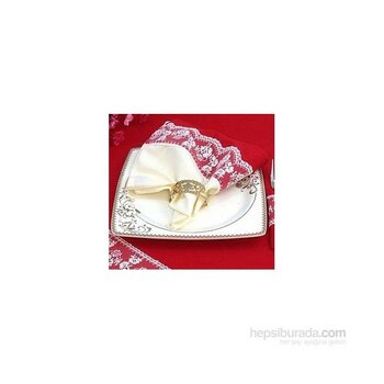 Clemensi Dekorluk 6 Kişilik Çift Renkli Peçete Kırmızı - 40 x 40 cm