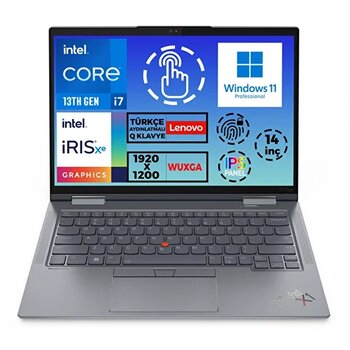 Lenovo ThinkPad X1 Yoga G8 21hqs1rstx 001 Intel Core i7-1370 14" vPro 32 GB RAM 2 TB SSD Wuxga W11 Pro Dokunmatik Laptop