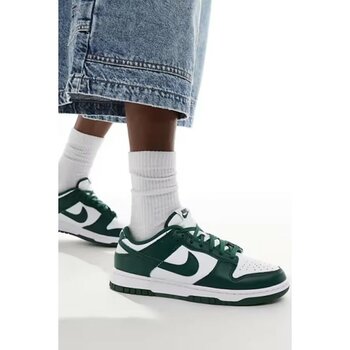 Nike Dunk Low Retro Sneaker Yeşil-Beyaz Unisex Günlük Spor Ayakkabısı - Yeşil - Beyaz - 40,5