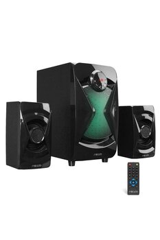 Mikado MD-370BT 38W Siyah BT/AUX/USB/FM/LED Işıklı Multimedia Speaker 2+1 Ses Sistemi