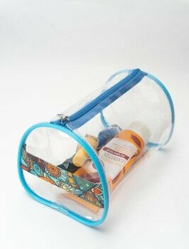 Alp Collection Fırça Desen El Tutmalı Büyük Boy Mavi Şeffaf Tatil Plaj Kozmetik  Makyaj ve Bakım Çantası - Karışık - Kırmızı - Standart