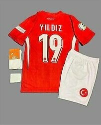 Bysportakus Kenan Yıldız Türkiye Milli Takım Çocuk Forması 4'Lü Set - 7 - 8 Yaş - Kırmızı