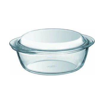 Pyrex 204a000/7743 Kapaklı Cam Yuvarlak Fırın Kabı 2,1l